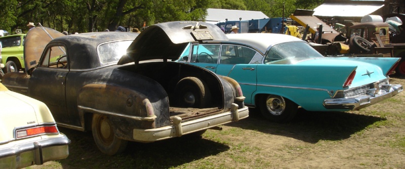 Great bustle-back Dodge and a slick 57 Lincoln sedan.